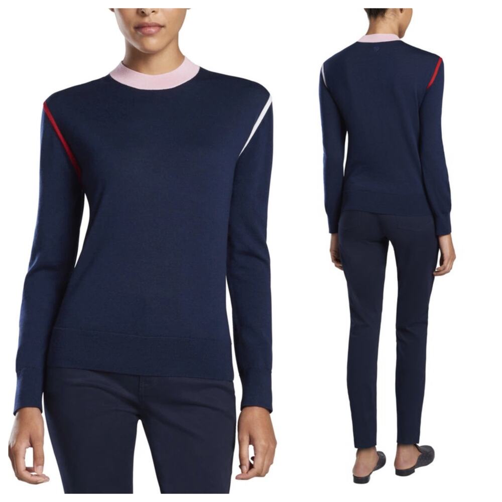 G/Fore Ladies Crew Neck Sweater Twilight Size Medium Wool G4LS21S04